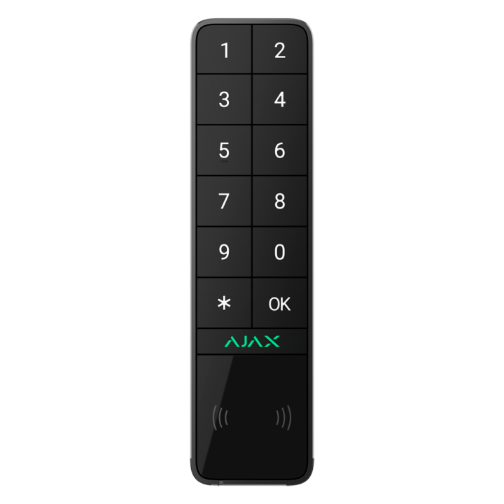 AJAX AJ-KEYPADOUTDOOR-B āra bezvadu skārienjūtīgā tastatūra ar IP65, melna