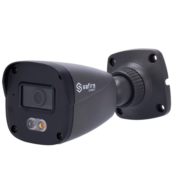 SAFIRE SMART SF-IPB070A-2B1-DL-GREY 2MP Bullet IP Camera with Wi-Fi, PoE, IP67, Dual Illumination