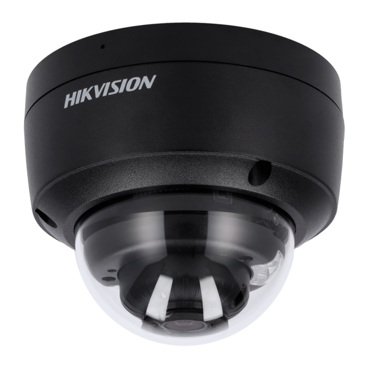 HIKVISION PRO DS-2CD2147G2-LSU(2.8mm)(C)BLACK 4MP Outdoor Dome IP Camera with PoE, IP67, White Light, 2.8mm