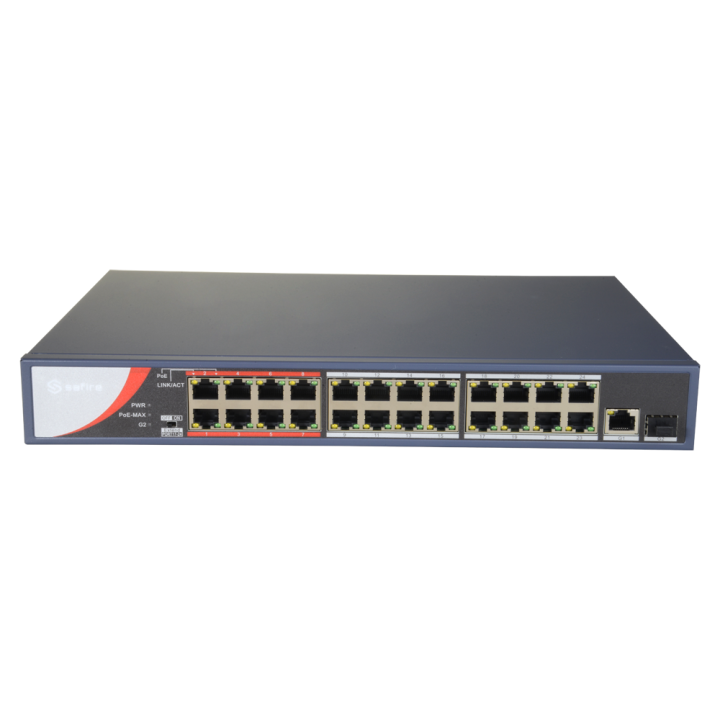 SAFIRE SF-SW2624POE-225 Managed Gigabit PoE Switch, 21 Ports, 225W