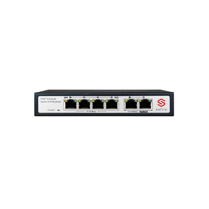 SAFIRE SW0604POE-60W 5-Port Managed PoE Switch (4 PoE, 60W Budget)