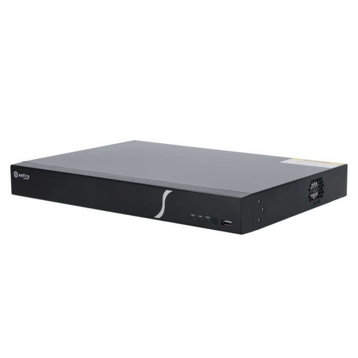 SAFIRE SMART SF-NVR8216A-B2 16-Channel PoE NVR, 12 MP