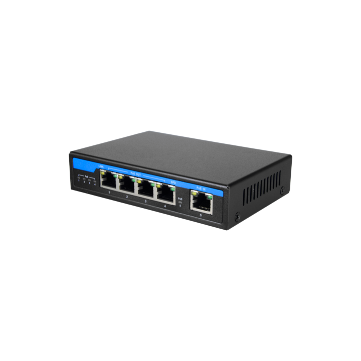 Коммутатор PoE MARCA BLANCA POE-EX0504-GE-60 на 5 портов Gigabit PoE (4 порта PoE, бюджет 60W)