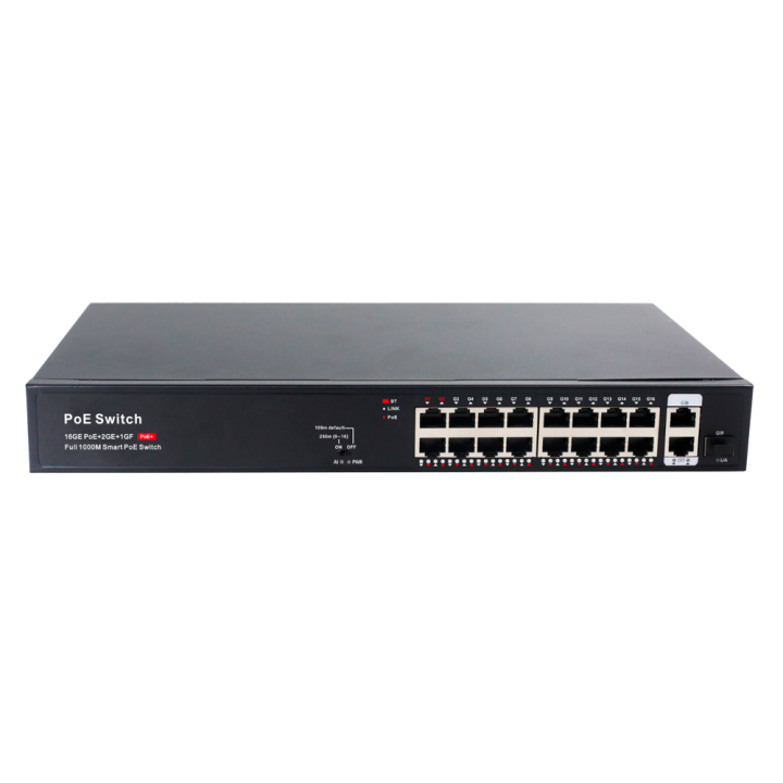 MARCA BLANCA SW16GE2GE1SFP-2BT-250W Managed PoE Switch 16-Port Gigabit 2 Uplink 1 SFP 250W
