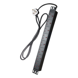 MARCA BLANCA PDU-8P1U-UK 8-Outlet 1U PDU with USB Charging