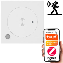 Viedais ZigBee 3.0 cilvēka klātbūtnes un apgaismojuma sensors | 24GHz radars | Sienas stiprinājums | Tuya