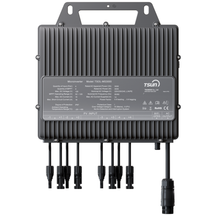TSUN TSOL-MS3000 Microinverter 3000W On-Grid Single-Phase