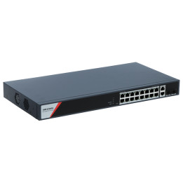 Коммутатор Hikvision DS-3E1520HP-SI-16P2T2F, 16 портов PoE+, с 2 SFP