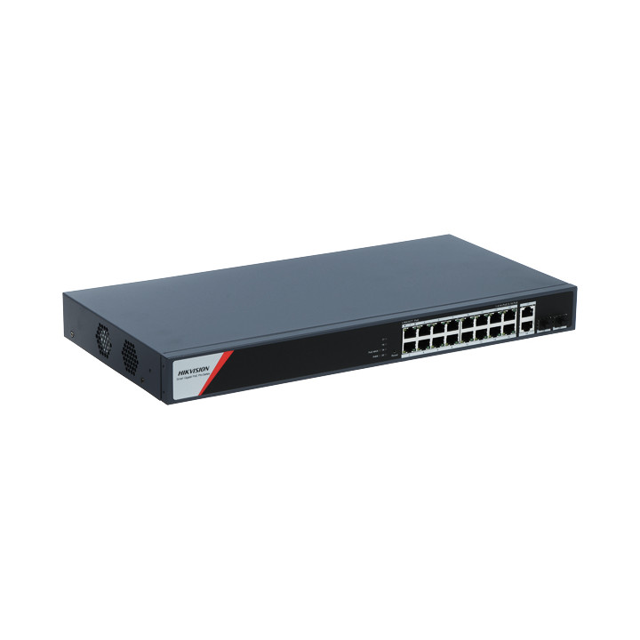 Коммутатор Hikvision DS-3E1520HP-SI-16P2T2F, 16 портов PoE+, с 2 SFP