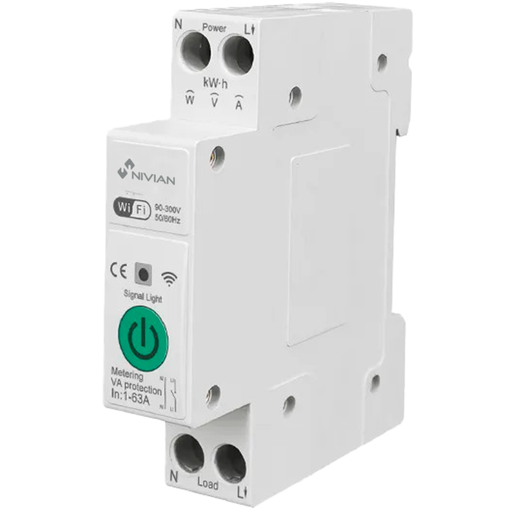 NIVIAN RETAIL NVS-ENERGYMETER65DIN-W 65A enerģijas skaitītājs