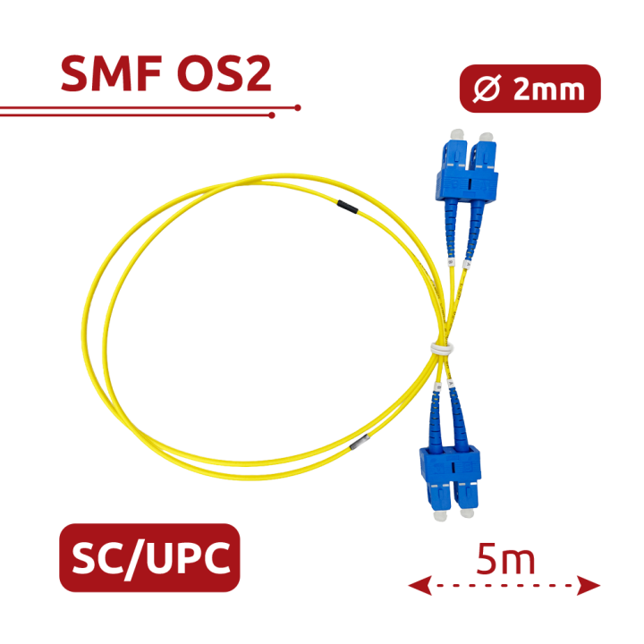 SAFIRE SF-SC-UPC-SC-UPC-OS2-DX-5M-Y LC-LC SMF 5m