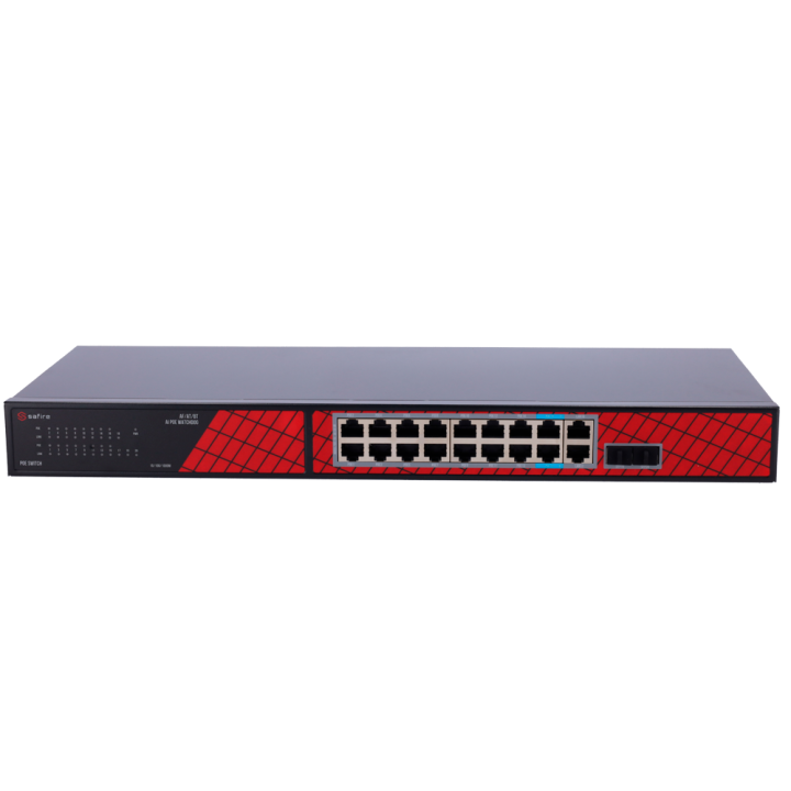 SAFIRE SF-SW2016HIPOE-GF-240 PoE коммутатор 11 портов