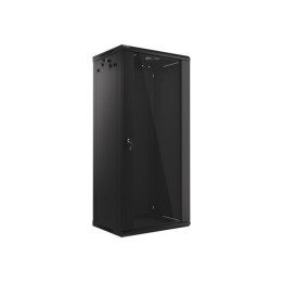Lanberg 19" Wall-Mount Rack Cabinet 27U/600x450 V2 Black (Flat-Pack)
