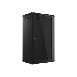 Lanberg :: Шкаф-стойка 19 дюймов для настенного монтажа 22U/600X450 (плоская упаковка) V2 Черный LANBERG
