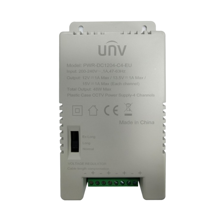 UNIVIEW UV-PWR-DC1204-C4-EU 12В 4А DIN блок питания