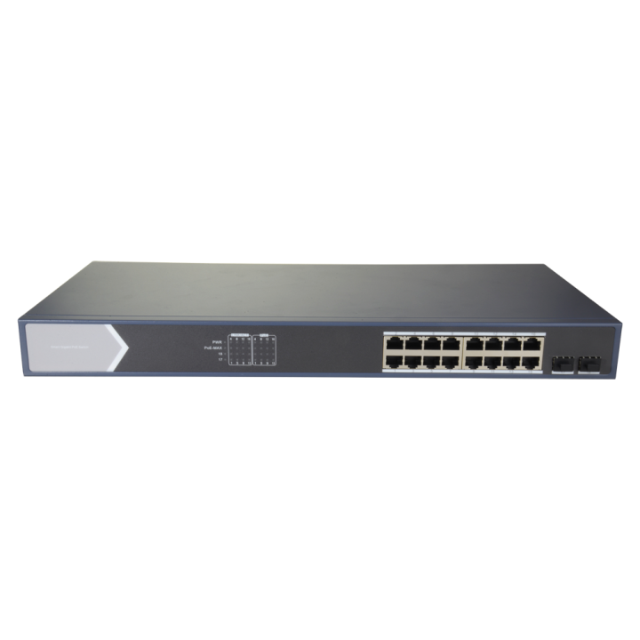 SAFIRE SF-SW1816POE-MGF-225 PoE+ коммутатор 225W