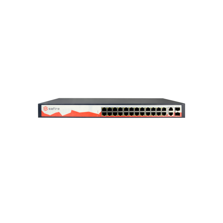 SAFIRE SW2824POE-250W Управляемый PoE+ коммутатор 24 порта 250 Вт