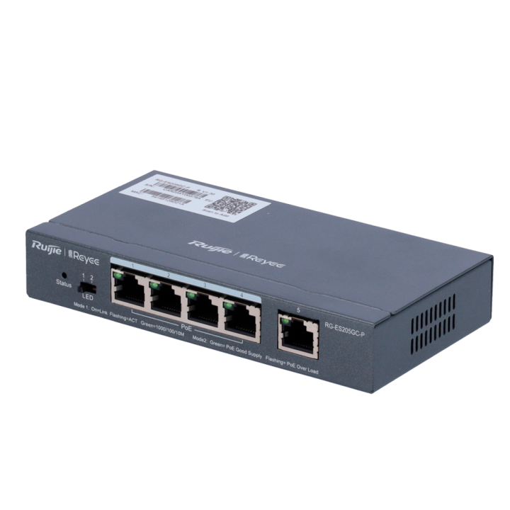 REYEE RG-ES205GC-P 5-портовый Gigabit PoE коммутатор