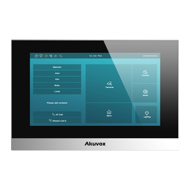 Akuvox C313W-LP-2 7" Linux WiFi 2 vadu video durvju tālruņa monitors