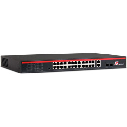 Коммутатор GETFORT GETFORT-226G-24P-250, 24 порта PoE с 2 GE Uplink и 2 SFP, 250W