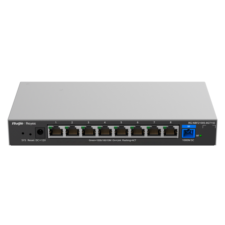 REYEE RG-NBF2100S-8GT1SC 8-портовый гигабитный коммутатор