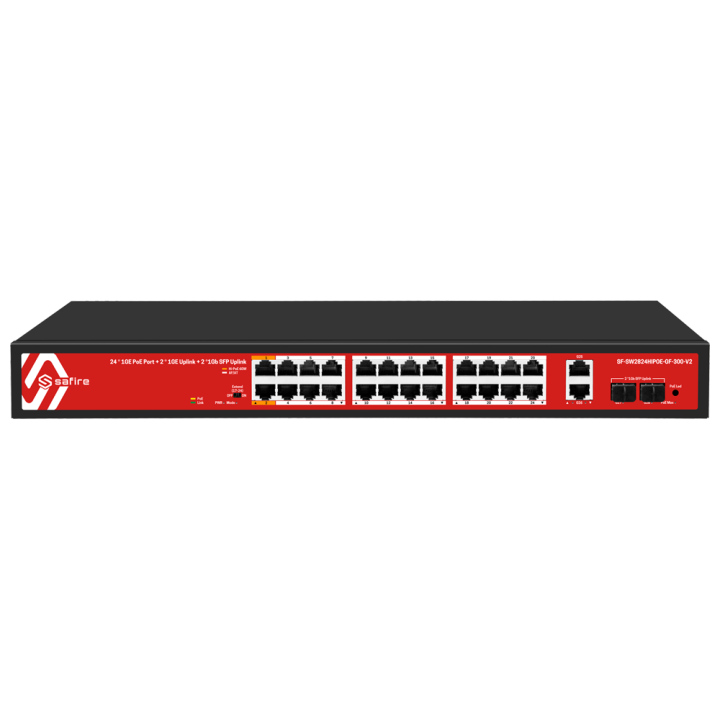 SAFIRE SF-SW2824HIPOE-GF-300-V2 PoE коммутатор 21 порт 300W