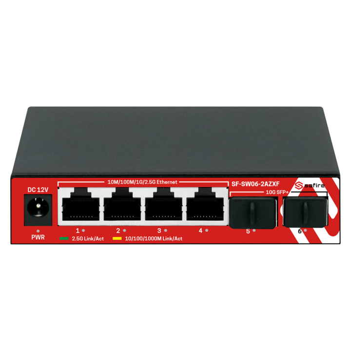 SAFIRE SF-SW06-2AZXF 5-портовый PoE коммутатор