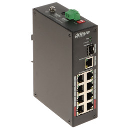 Коммутатор, Dahua PFS3110-8ET-96-V2 10-Портовый неуправляемый настольный коммутатор с 8 портами PoE