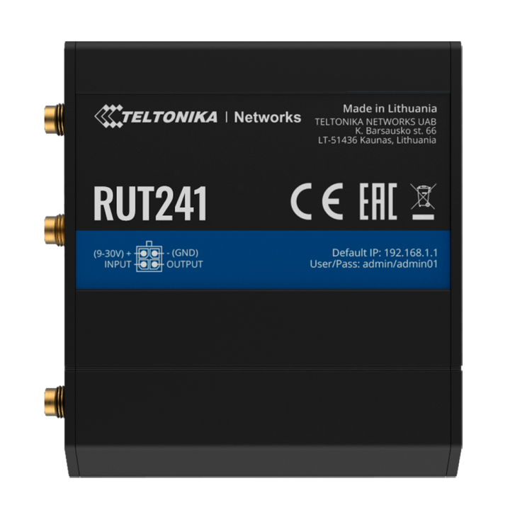 ПРИЭИГОС ТАШКАС 4G LTE + РОУТЕР RUT241 2,4 ГГц 300 Мбит/с Teltonika