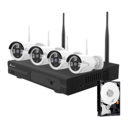 NIVIAN NV-KIT430W-4CAM-1TB 4ch NVR komplekts 1TB