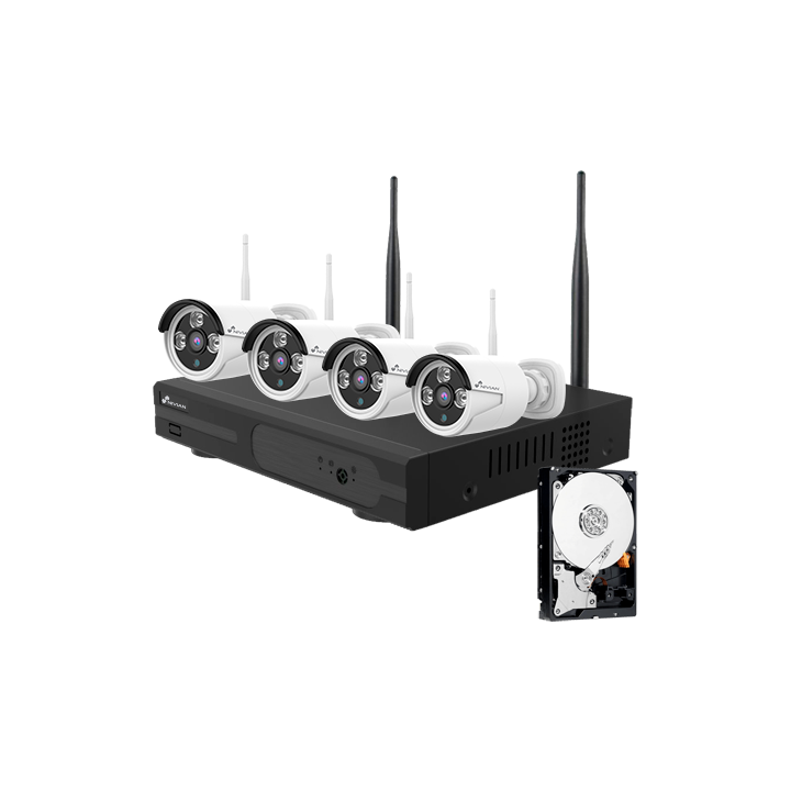 NIVIAN NV-KIT430W-4CAM-1TB 4ch NVR komplekts 1TB