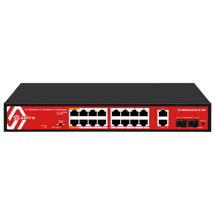 SAFIRE SF-SW2016HIPOE-GF-300 21-портовый PoE коммутатор