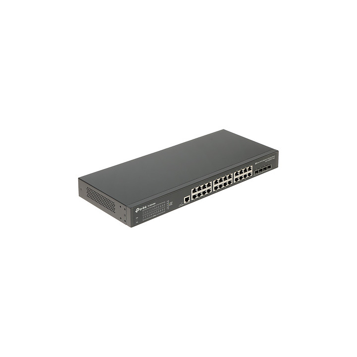 TP-Link :: TL-SG3428X Управляемый коммутатор L2+ JetStream, 24 гигабитных порта, 4 слота SFP+ 10 Гбит
