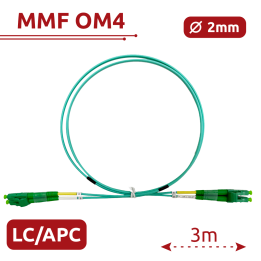 SAFIRE SF-LC-APC-LC-APC-OM4-DX-3M-A 3m OM4 LC/APC optiskais kabelis