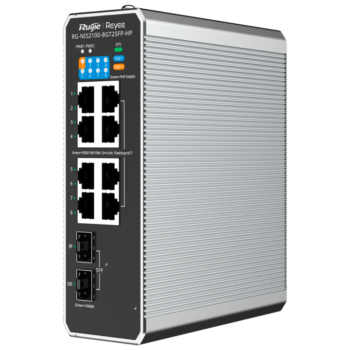 REYEE RG-NIS2100-8GT2SFP-HP PoE коммутатор 8+2