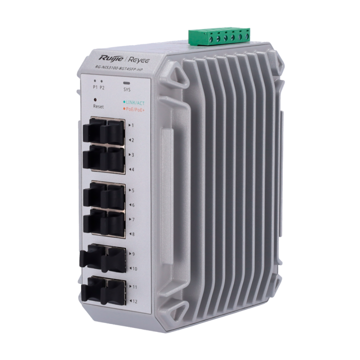 REYEE RG-NIS3100-8GT4SFP-HP PoE коммутатор 12V