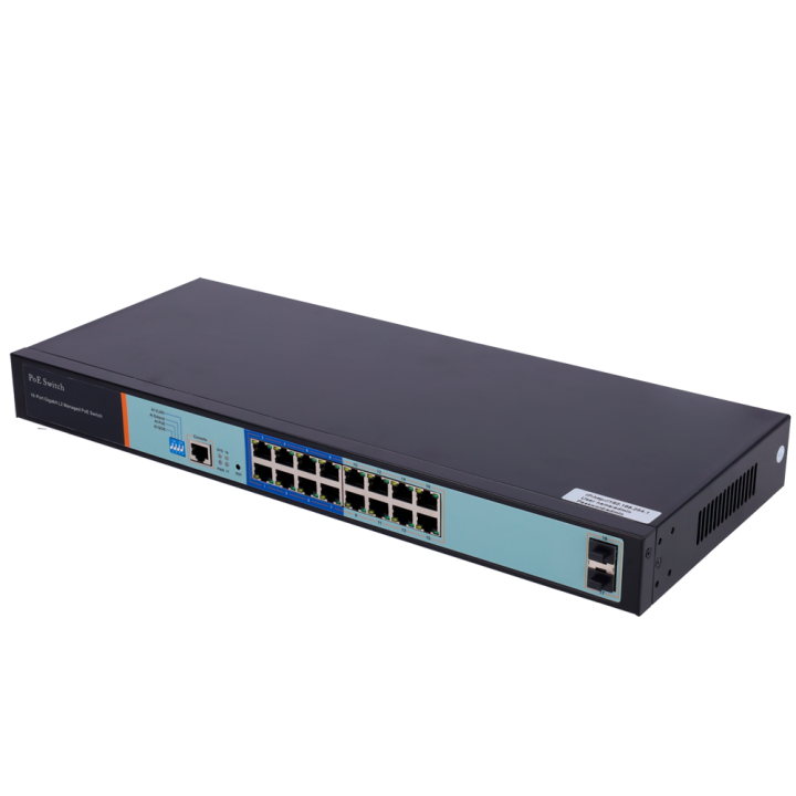 MARCA BLANCA SW1816POE-MGF-250 16-портовый PoE+ управляемый коммутатор