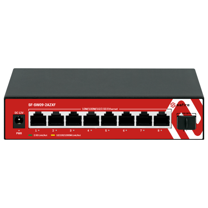 SAFIRE SF-SW09-2AZXF 5-портовый PoE коммутатор