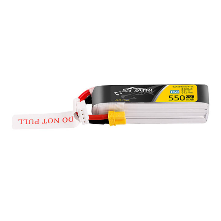Tattu 3s 550 мАч 95C 11,4 В HV Lipo аккумулятор с вилкой XT30, длинная упаковка