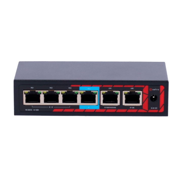 SAFIRE SF-POE-EXT0604-60 PoE удлинитель 4 порта Gigabit 60W