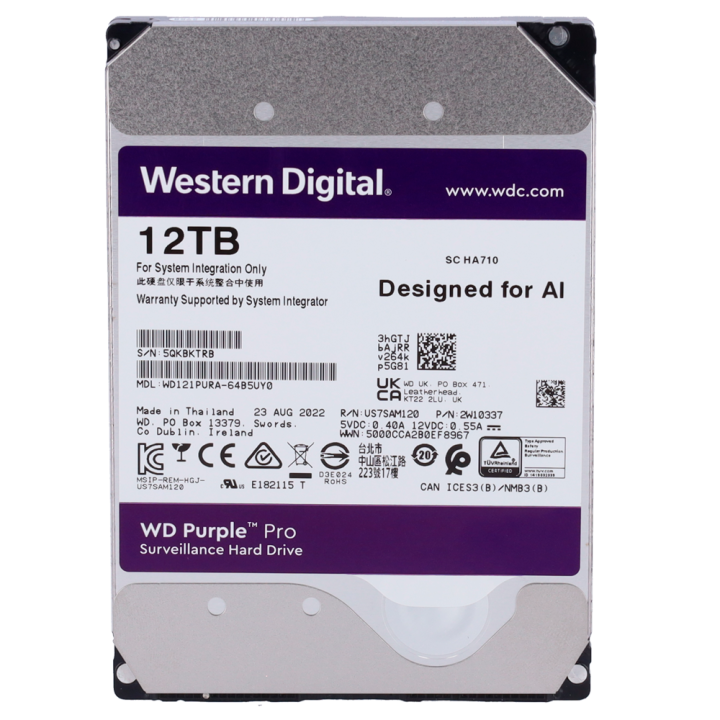Western Digital HD12TB 12TB HDD для видеонаблюдения