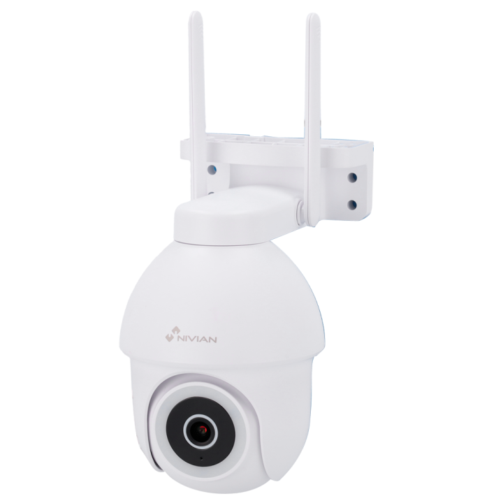 NIVIAN RETAIL NVS-IPC-0S3-COLOR 4MP PTZ IP kamera ar PoE, Wi-Fi, dubulto apgaismojumu, IP65 āra videi