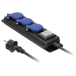ORNO OR-AE-13192/5M Strāvas sadales bloks 3 ligzdas 5m