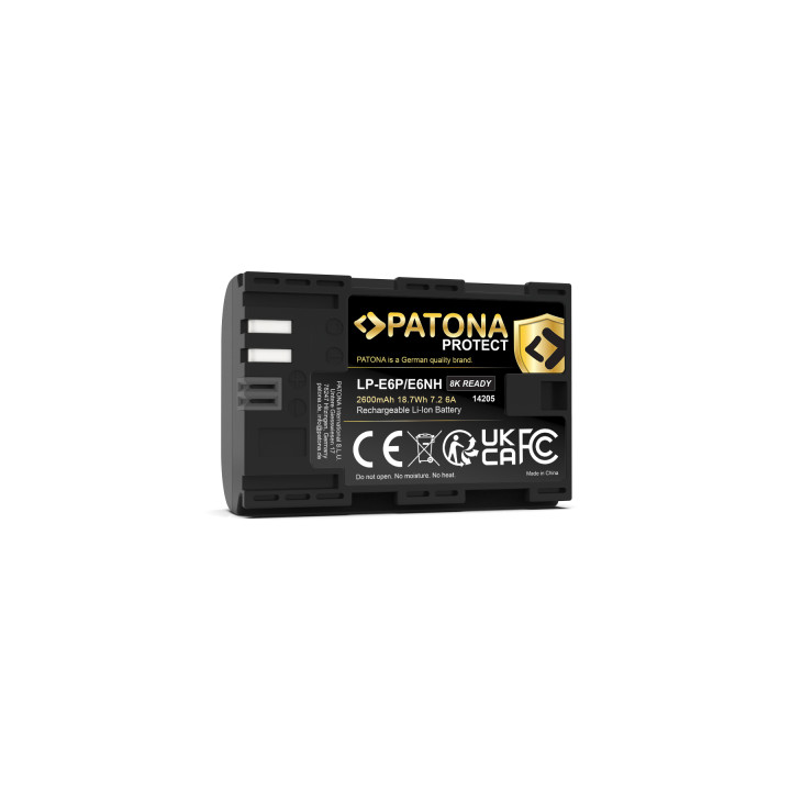 Akumulators Canon LP-E6P/LP-E6NH 2600mAh 6A Li-Ion Protect EOS R5 Mark II 8K