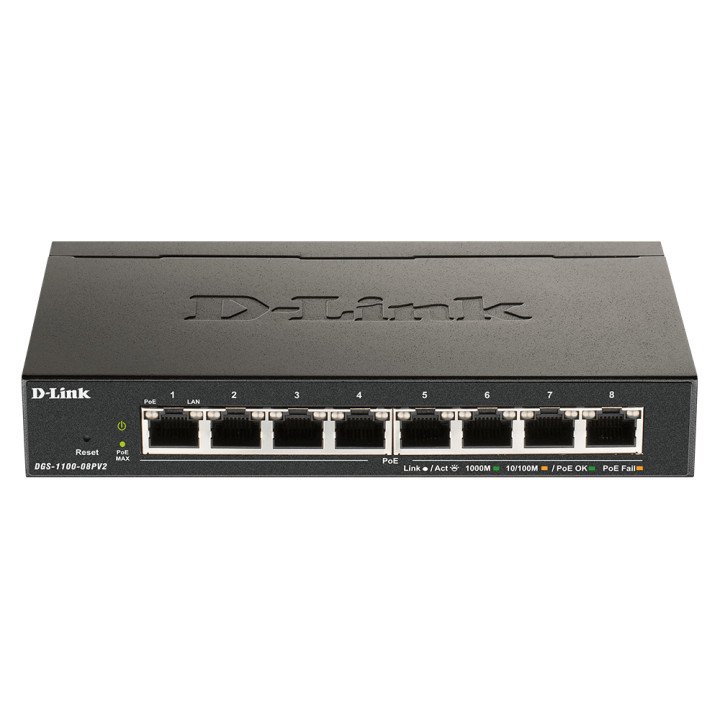 D-Link DGS-1100-08PV2 8-портовый PoE коммутатор