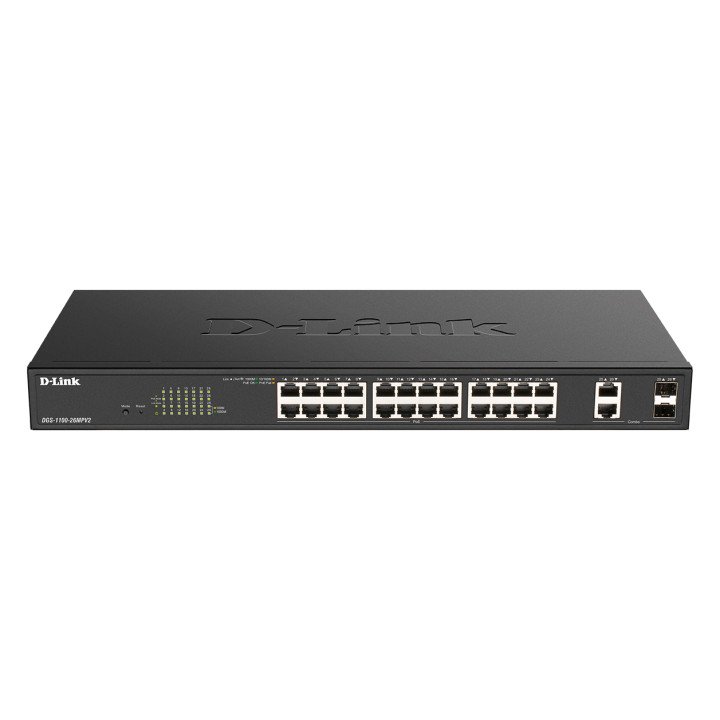 D-Link DGS-1100-26MPV2/E 26-портовый PoE+ коммутатор