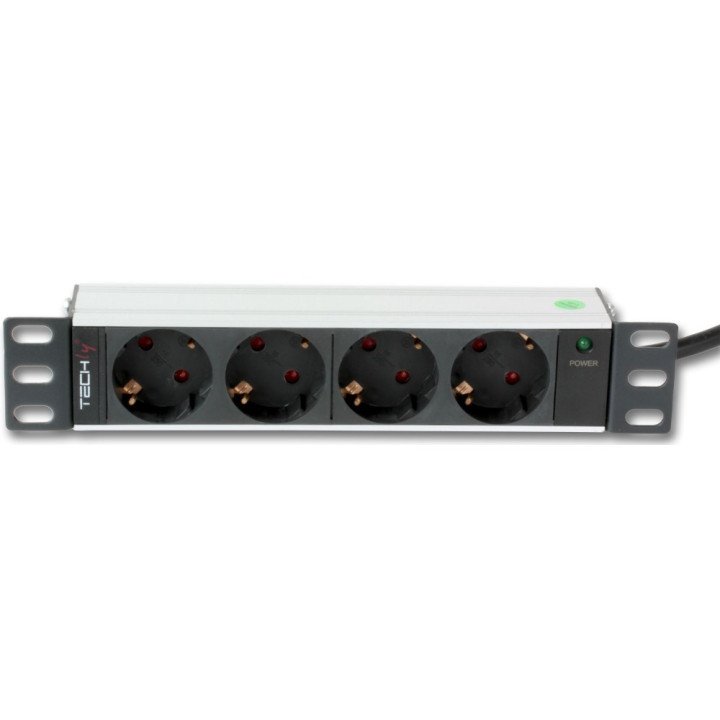 Techly I-CASE M10-4D 10" 1U 4x Schuko удлинитель 3500W