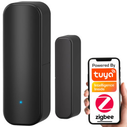 Чужник магнитной блокировки Drzwi Okna Kontaktron Czarny ZigBee TUYA