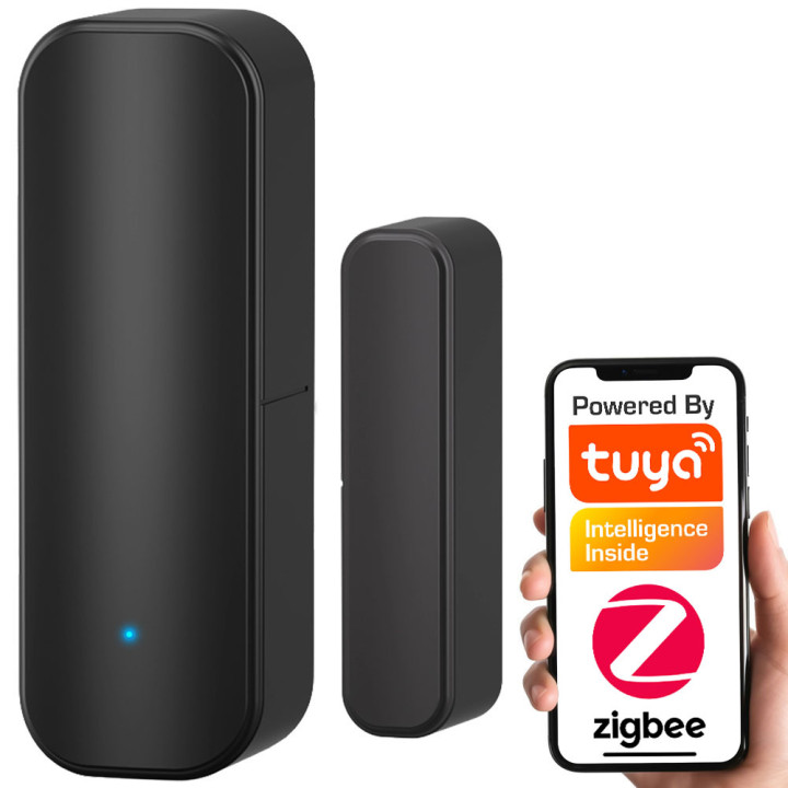 Чужник магнитной блокировки Drzwi Okna Kontaktron Czarny ZigBee TUYA