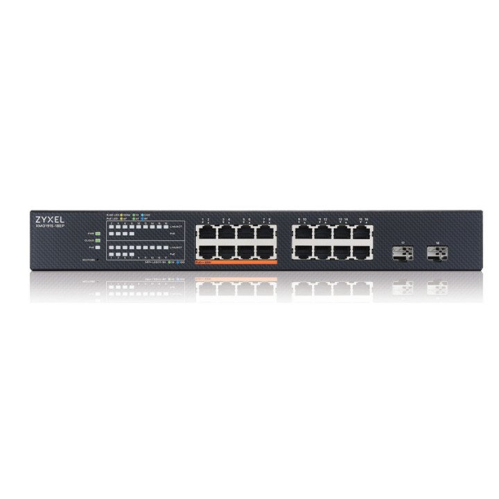 ZyXEL XMG1915-18EP PoE++ slēdzis 16x2.5GbE 2x10G SFP+ 180W